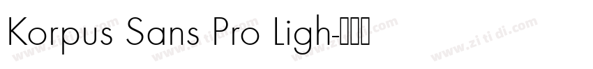 Korpus Sans Pro Ligh字体转换